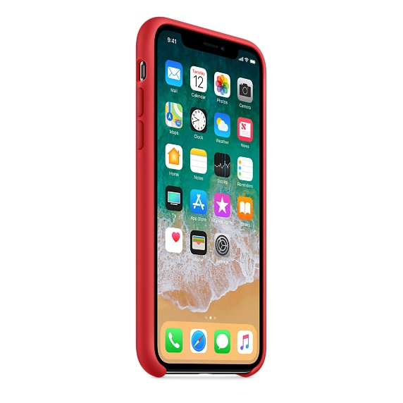 Apple Silicone Case Red for iPhone X