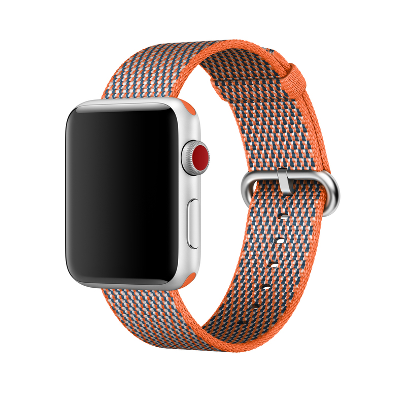 Apple Spicy Orange Check Woven Nylon for Apple Watch 42mm (Compatible with Apple Watch 42/44/45mm)