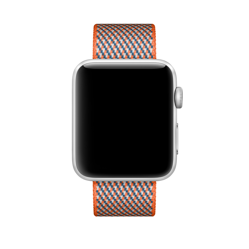 Apple Spicy Orange Check Woven Nylon for Apple Watch 42mm (Compatible with Apple Watch 42/44/45mm)
