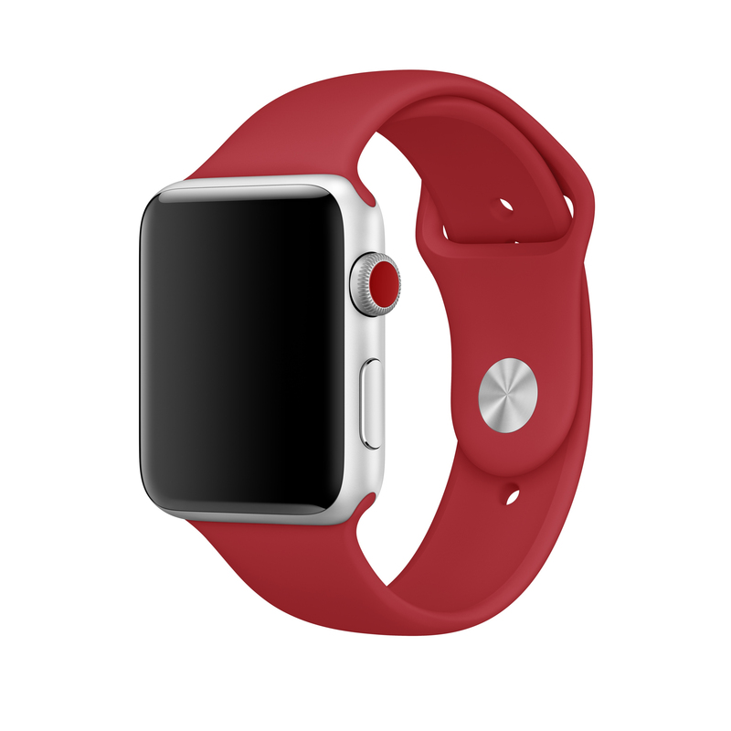 Apple Red Sport Band S/M & M/L for Nike Watch 42mm (Compatible with Apple Watch 42/44/45mm)