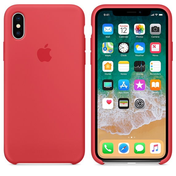 Apple Silicone Case Red Raspberry For iPhone X