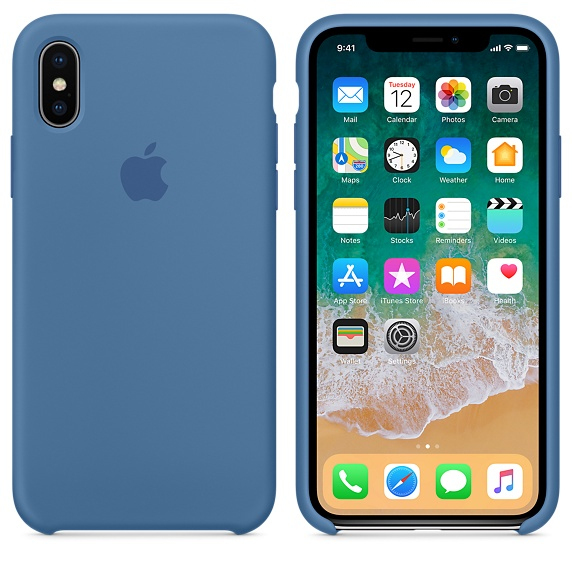 Apple Silicone Case Denim Blue For iPhone X