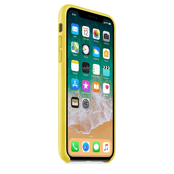 Apple Leather Case Spring Yellow For iPhone X