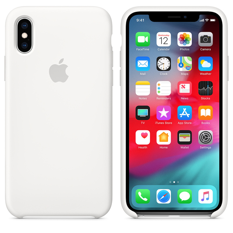 Apple Silicone Case White for iPhone XS