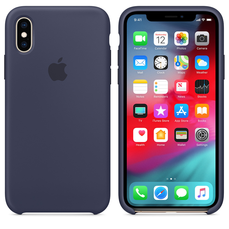 Apple Silicone Case Midnight Blue for iPhone XS