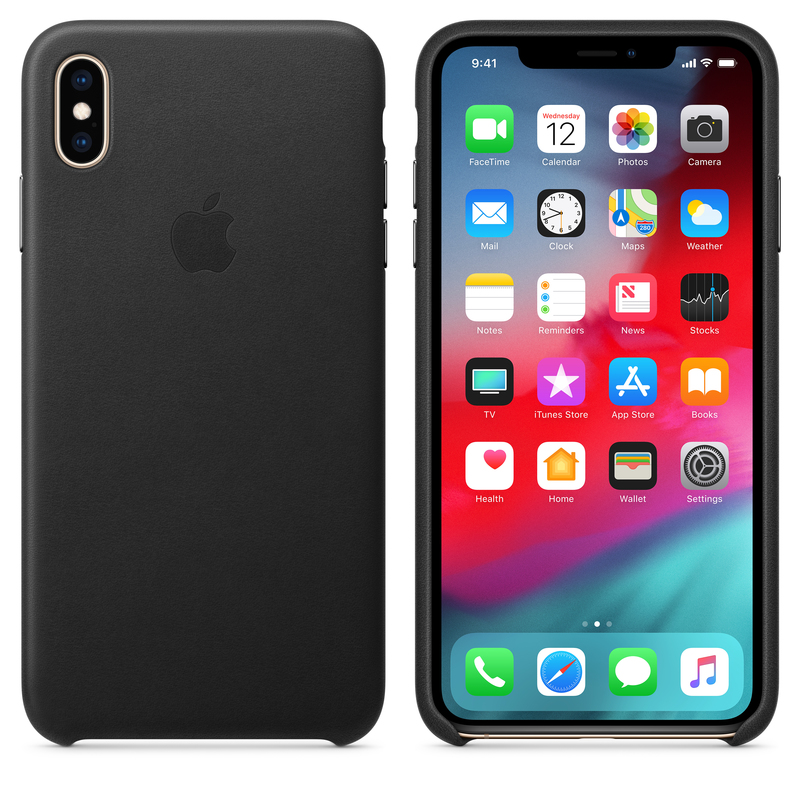 Apple Leather Case Black for iPhone XS Max