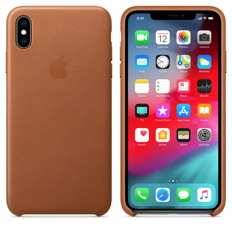 Apple Leather Case Saddle Brown for iPhone XS Max