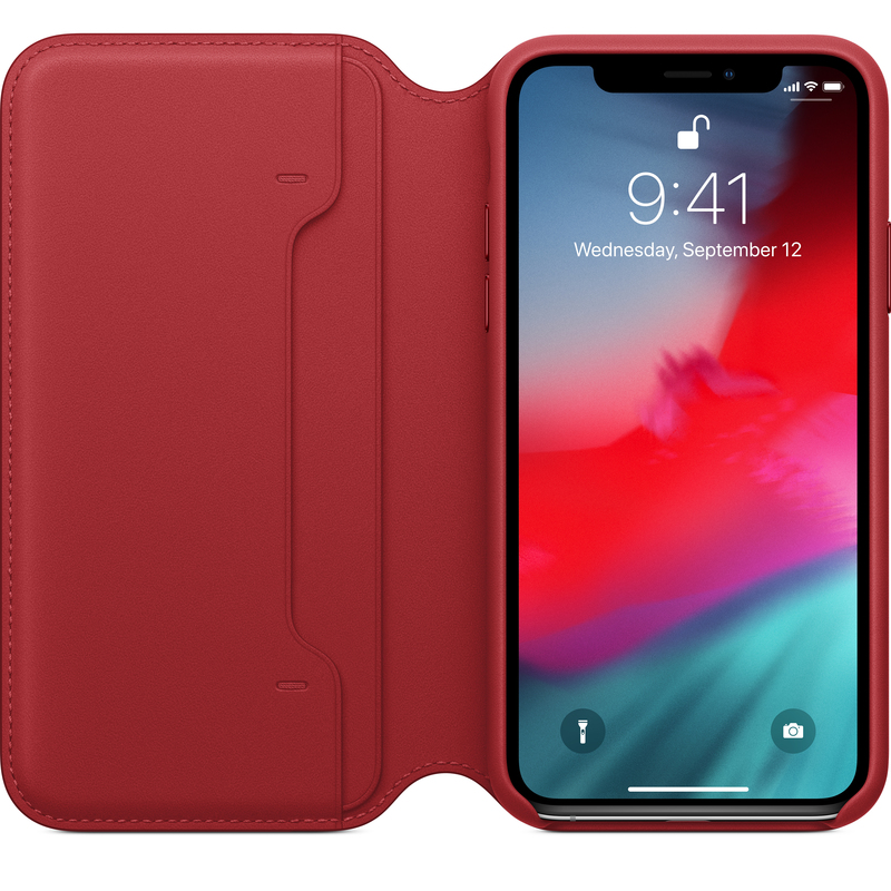 Apple Leather Folio (Product)Red for iPhone XS