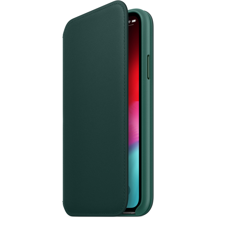 Apple Leather Folio Forest Green for iPhone XS