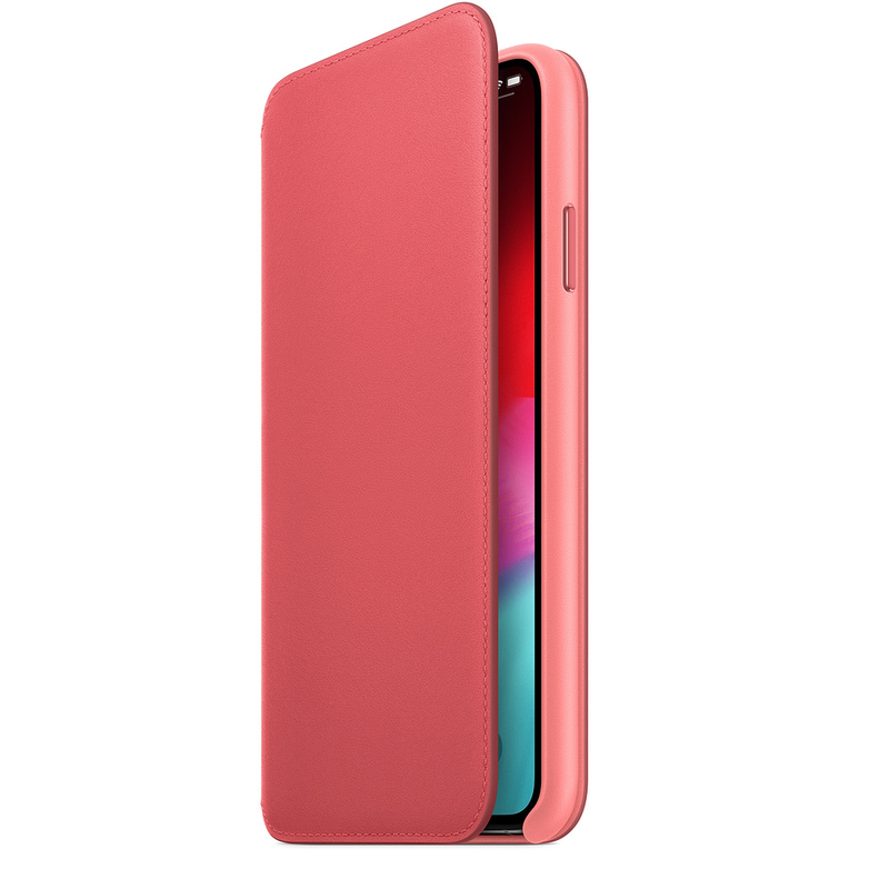 Apple Leather Folio Peony Pink for iPhone XS Max