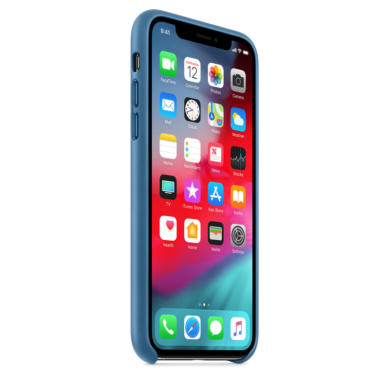 Apple Leather Case Cape Cod Blue for iPhone XS
