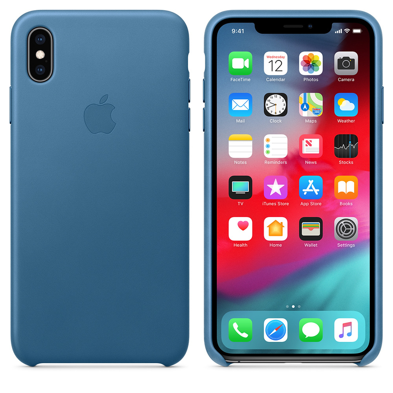 Apple Leather Case Cape Cod Blue for iPhone XS Max