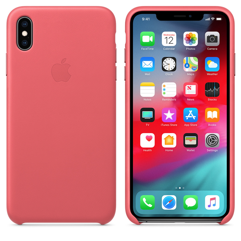 Apple Leather Case Peony Pink for iPhone XS Max