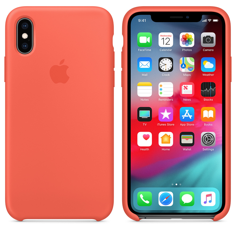 Apple Silicone Case Nectarine for iPhone XS