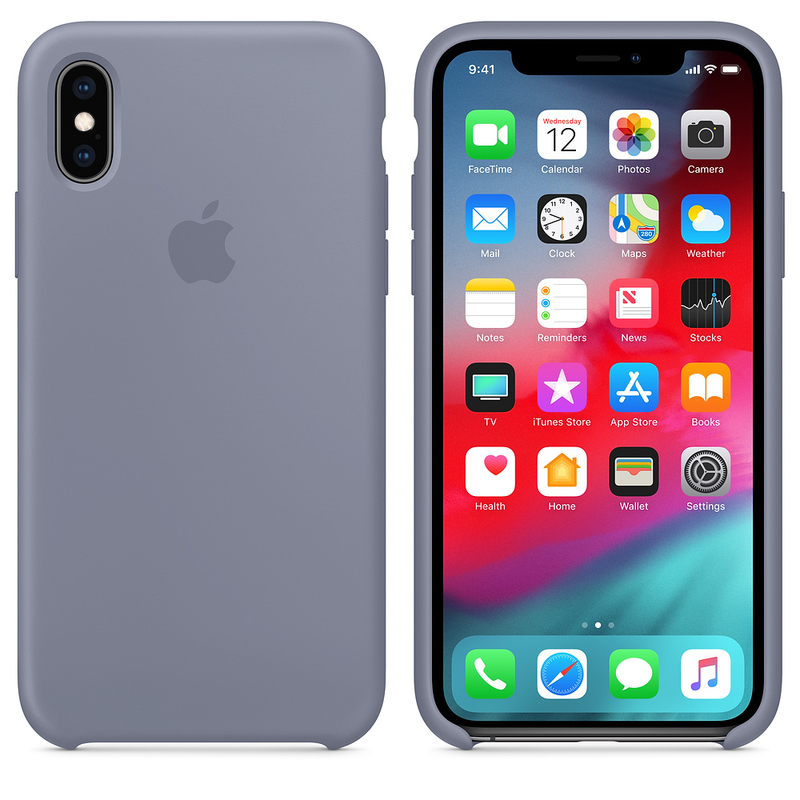 Apple Silicone Case Lavender Grey for iPhone XS