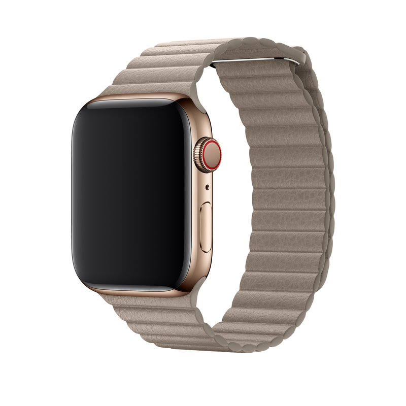 Apple 44mm Leather Loop Stone for Apple Watch Large (Compatible with Apple Watch 42/44/45mm)