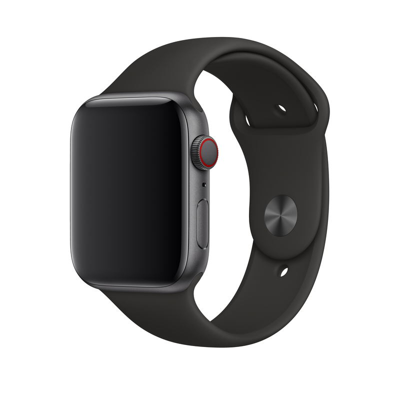 Apple 44mm Black Sport Band S/M & M/L for Apple Watch (Compatible with Apple Watch 42/44/45mm)