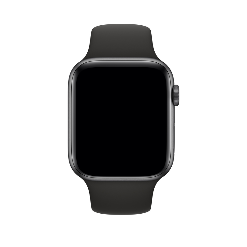 Apple 44mm Black Sport Band for Apple Watch S/M & M/L (Compatible with Apple Watch 42/44/45mm)
