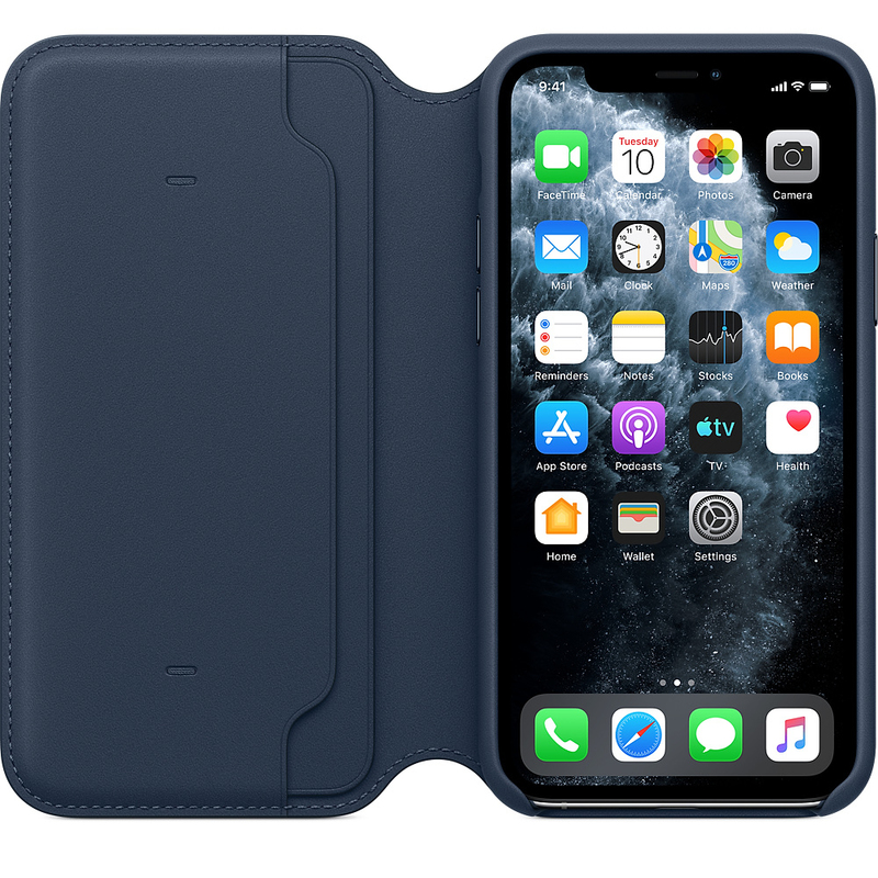 Apple Leather Folio Deep Sea Blue for iPhone 11 Pro