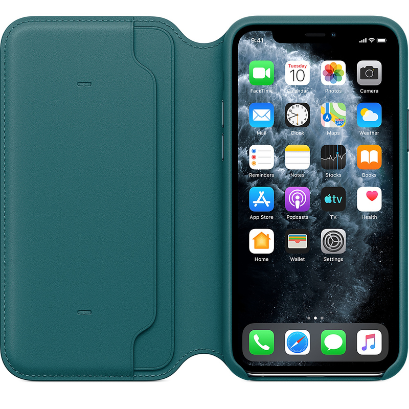 Apple Leather Folio Peacock for iPhone 11 Pro