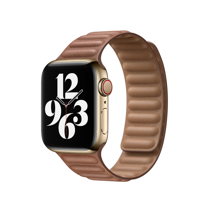 Apple 40mm Saddle Brown Leather Link Small (Compatible with Apple Watch 38/40/41mm)