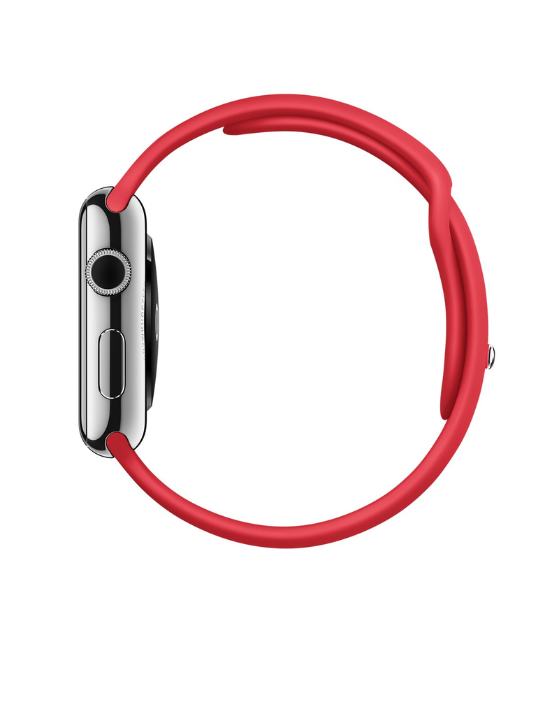Apple Watch Sport 42mm Stainless Steel Case Red Band