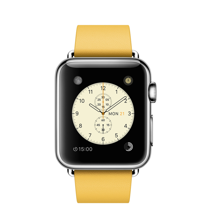 Apple Watch 38mm Stainless Steel Case With Marigold Modern Buckle Small