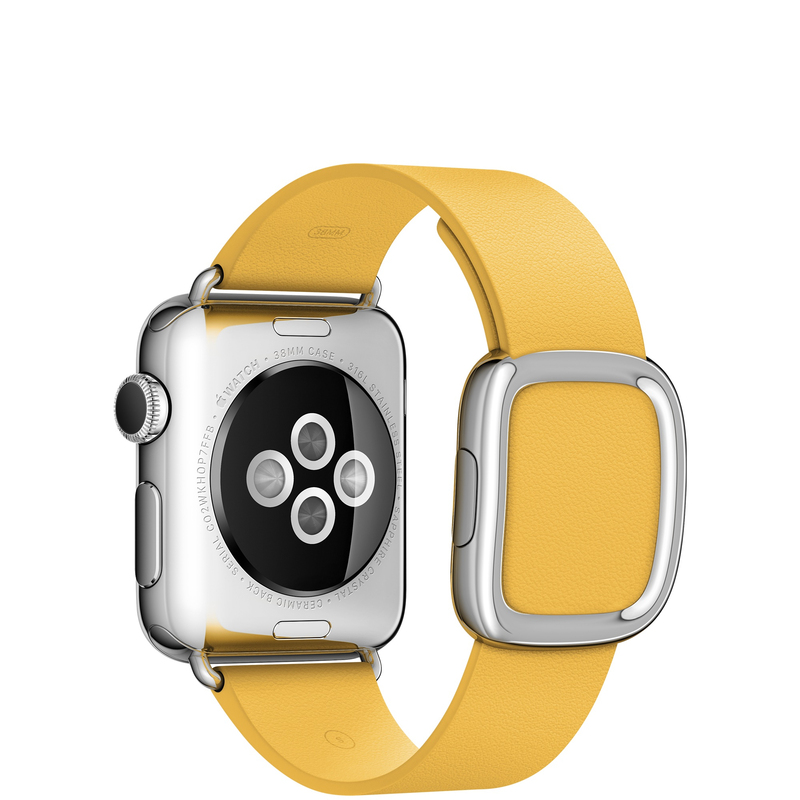Apple Watch 38mm Stainless Steel Case With Marigold Modern Buckle Large