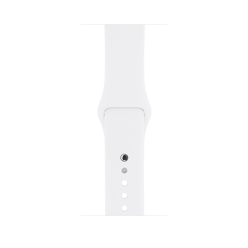 Apple Watch Series 1 Sport Band White Silver Aluminium Case 38mm