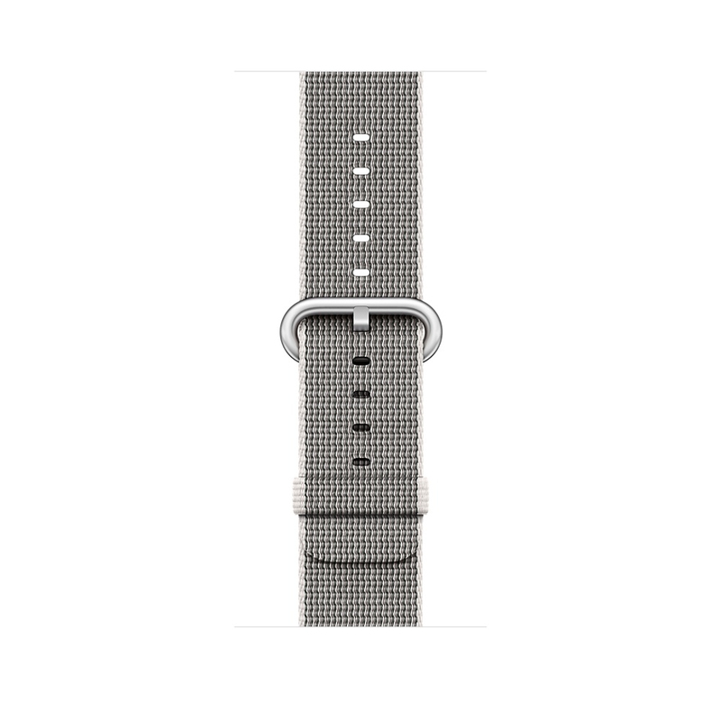 Apple Watch Series 2 Woven Nylon Band Pearl Silver Aluminium Case 38mm