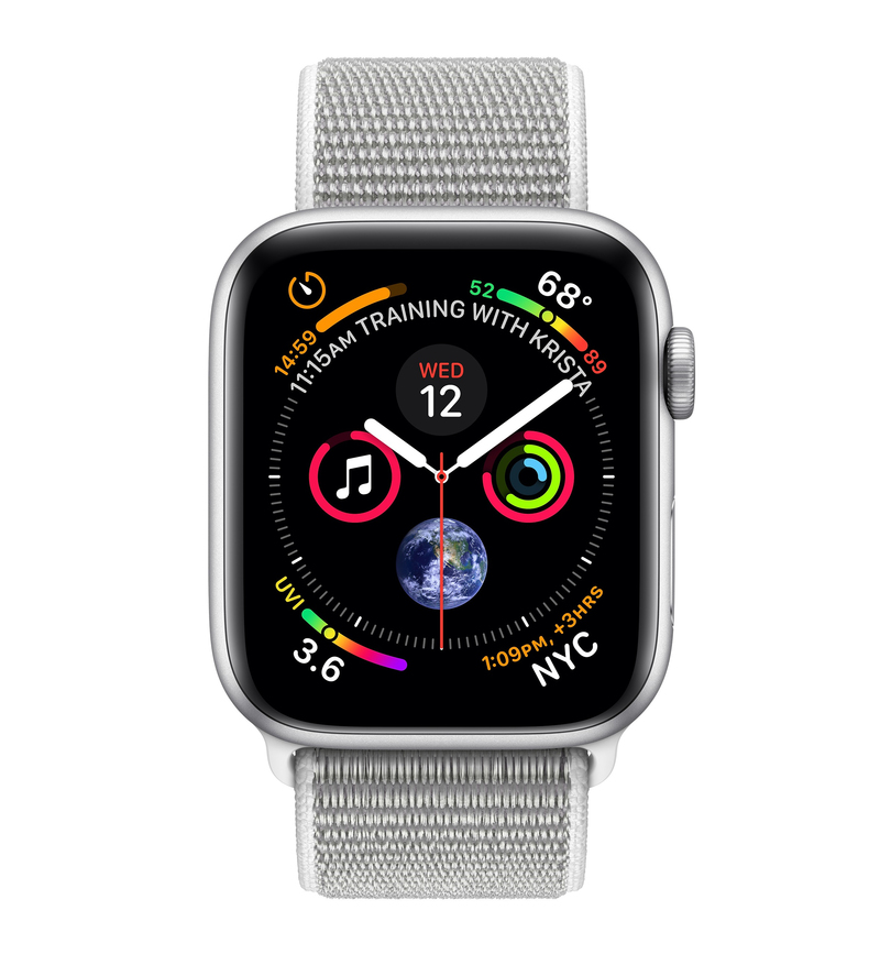Apple Watch Series 4 GPS +Cellular 40mm Silver Aluminium Case with Seashell Sport Loop