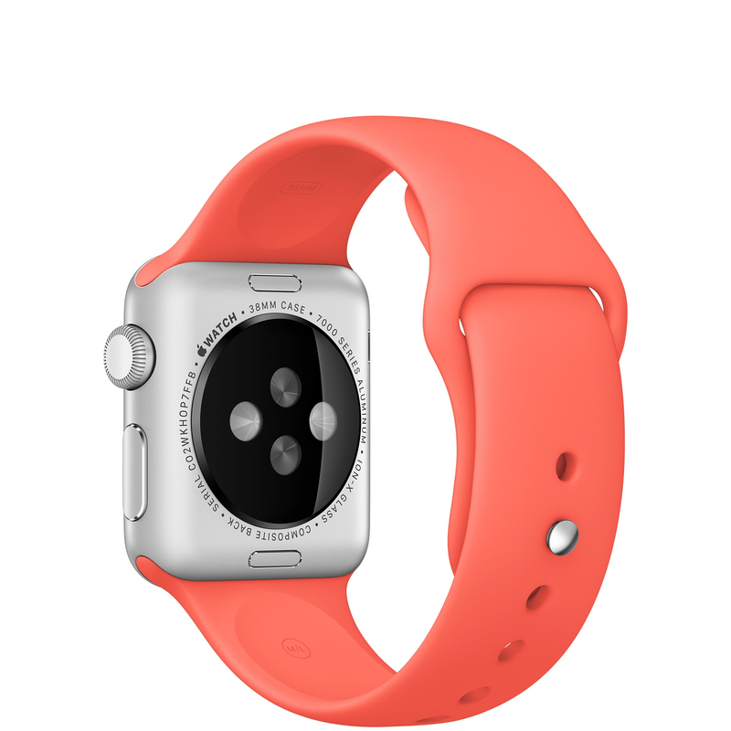 Apple Watch Sport 38mm Silver Aluminium Case With Apricot Band