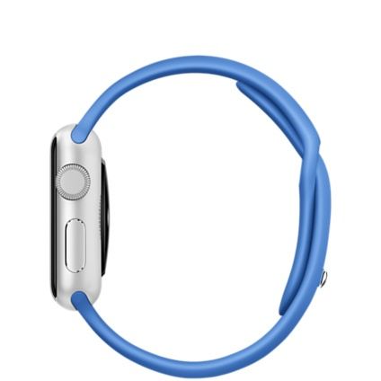 Apple Watch Sport 38mm Silver Aluminium Case With Royal Blue Band