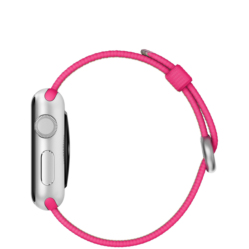Apple Watch 38mm Silver Aluminium Case With Pink Nylon