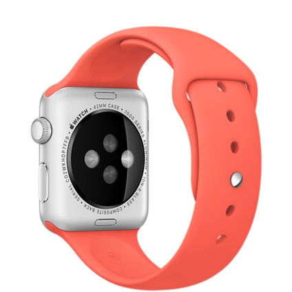 Apple Watch Sport 42mm Silver Aluminium Case With Apricot Band