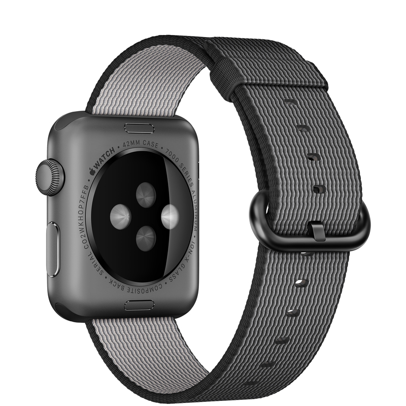 Apple Watch 42mm Space Grey Aluminium Case With Black Woven Nylon