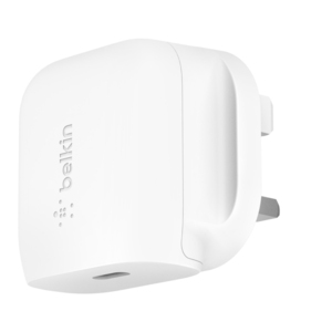 Belkin Boost Charge 20W USB-C Pd Wall Charger + USB-C To Lightning Cable White