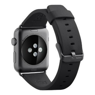 Belkin Classic Leather Band Black For Apple Watch 42mm (Compatible with Apple Watch 42/44/45mm)
