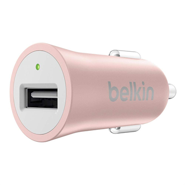 Belkin Premium Ultra-Fast Rose Gold 2.4Amp USB Car Charger