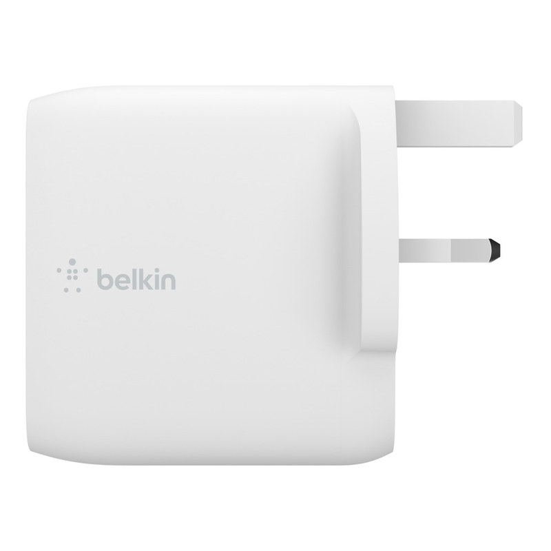 Belkin BoostCharge Dual USB-C PD GaN Wall Charger 63W White