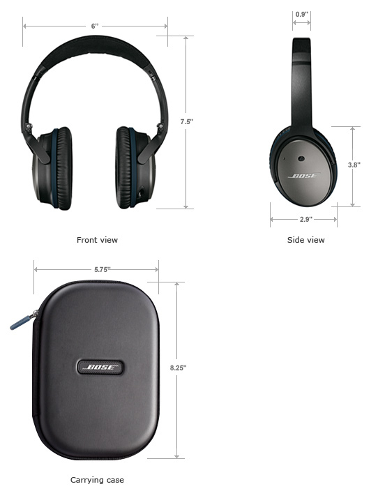 Bose Quietcomfort 25 Black Headphones (iOS Devices)