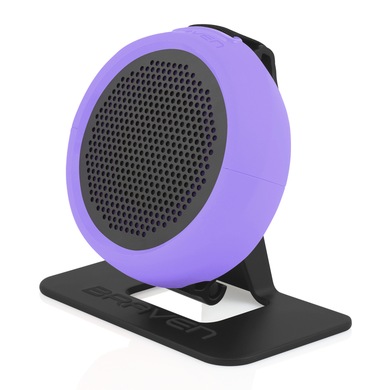 Braven 105 Periwinkle Wireless Portable Bluetooth Speaker with Action Mount