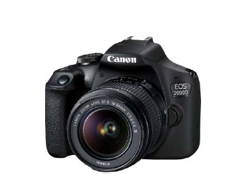 Canon EOS 2000D DSLR Camera + EF-S 18-55mm IS II EU26 Lens