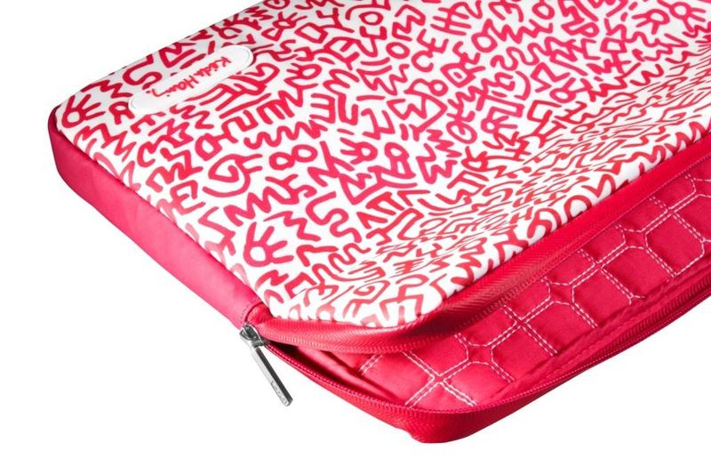 Case Scenario Keith Haring Canvas Sleeve with Pattern Pink Mb 13