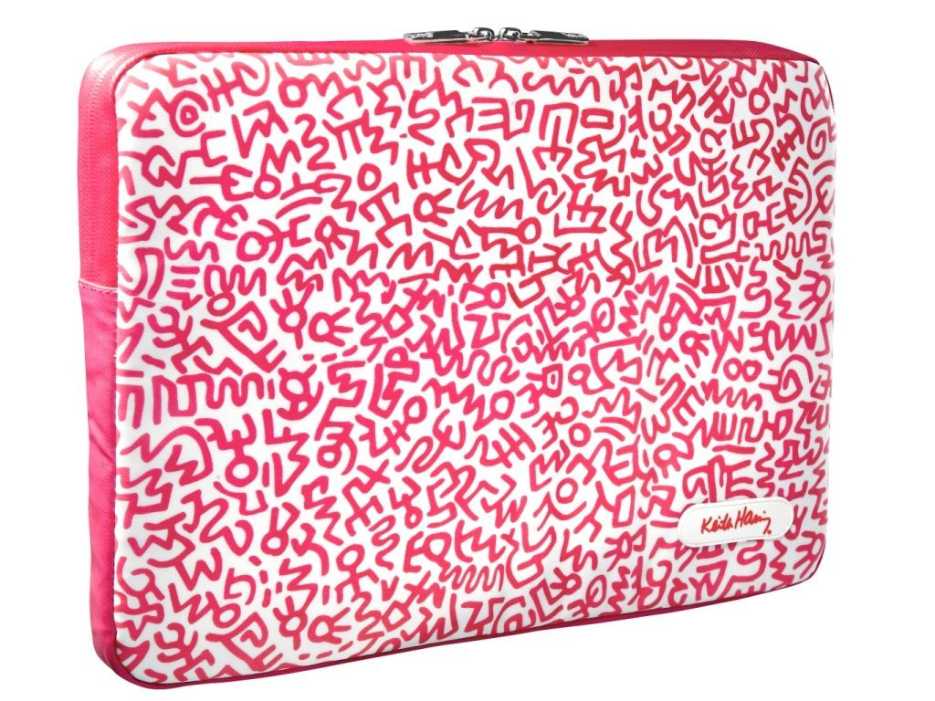 Case Scenario Keith Haring Canvas Sleeve with Pattern Pink Mb Pro Retina 15