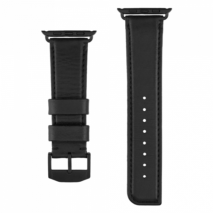 Case-Mate Leather Black 42mm Band For Apple Watch (Compatible with Apple Watch 42/44/45mm)
