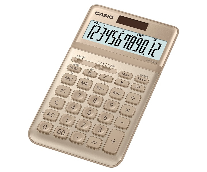 Casio JW-200SC My Style Desk Calculator Gold