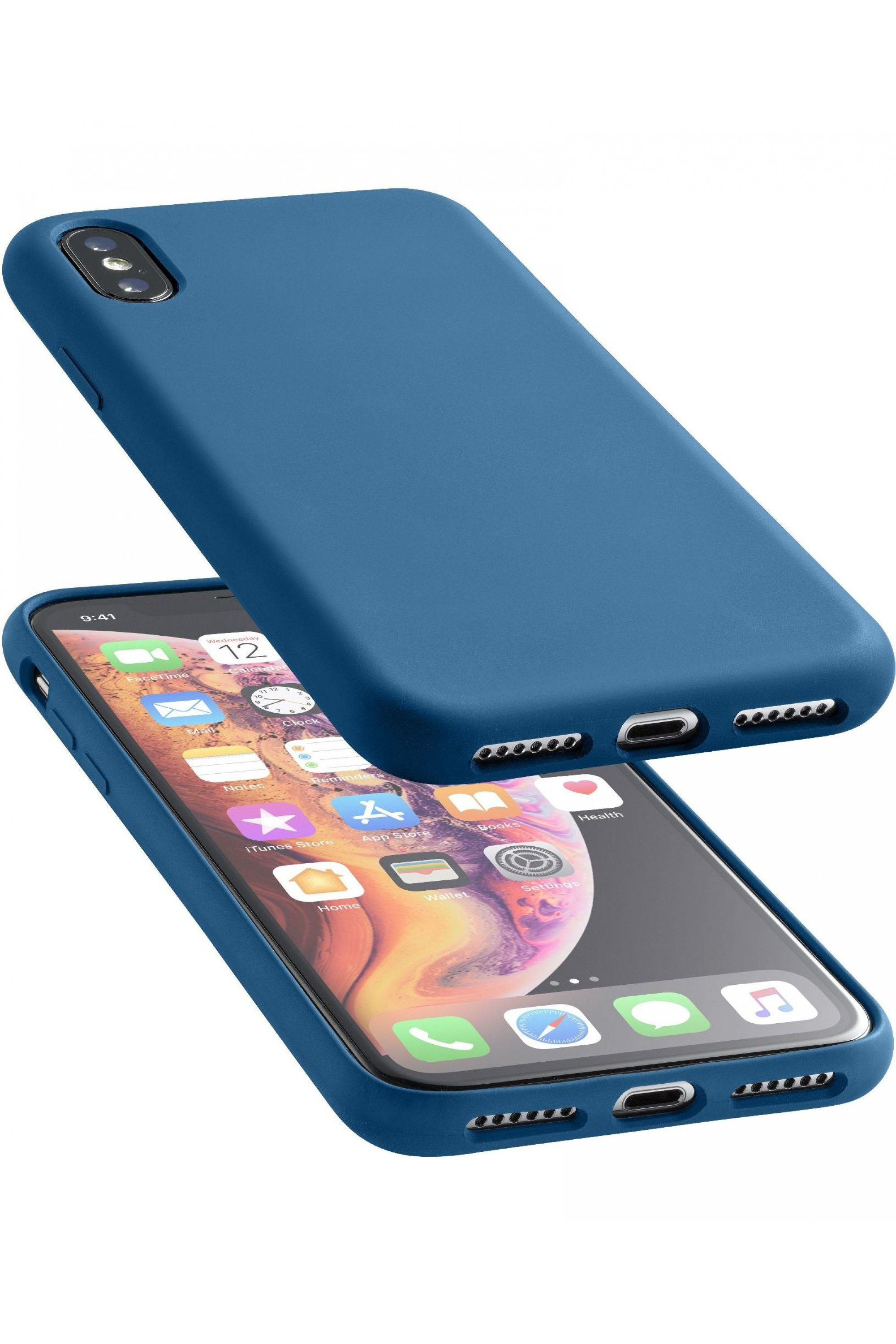 CellularLine Sensation Soft Touch Case Blue for iPhone XS Max
