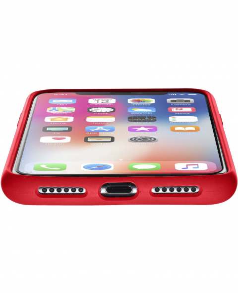 Cellular Line Soft Touch Case Red For iPhone X
