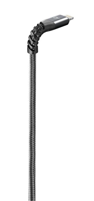 CellularLine MFI Lightning Cable 15cm Rewindable Black